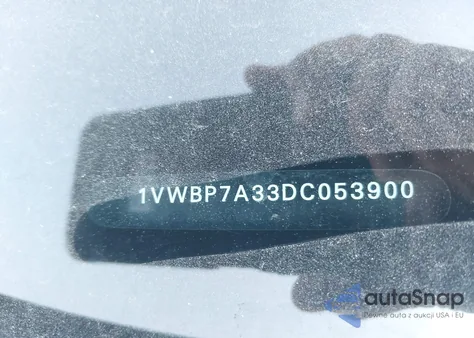 2013 Volkswagen Passat 2.5L Se from USA, damaged, VIN 1VWBP7A33DC053900